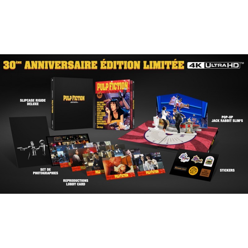 PULP FICTION - 4K UHD + BLU RAY - EDITION COLLECTOR LIMITEE 30EME ANNIVERSAIRE