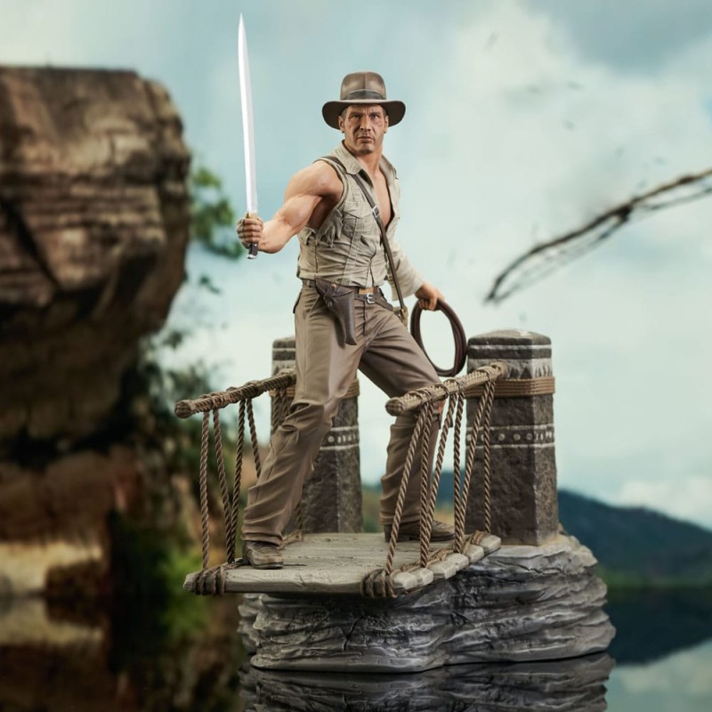 Indiana Jones et le Temple maudit Deluxe Gallery statuette PVC Rope Bridge 28 cm