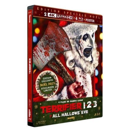 COFFRET COLLECTOR - TERRIFIER INTÉGRALE - SPECIAL NOEL 2025 - COMBO 2 UHD 4K + 4 BLU RAY - STEELBOOK - EDITION LIMITEE