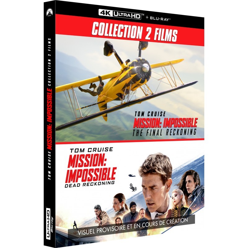 COFFRET 2 FILMS - MISSION: IMPOSSIBLE - THE DEAD RECKONING & THE FINAL RECKONING - 2 UHD 4K + 2 BLU RAY  BONUS