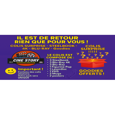 COLIS SURPRISE - STEELBOOK - 4K - BLU RAY + COLLECTOR