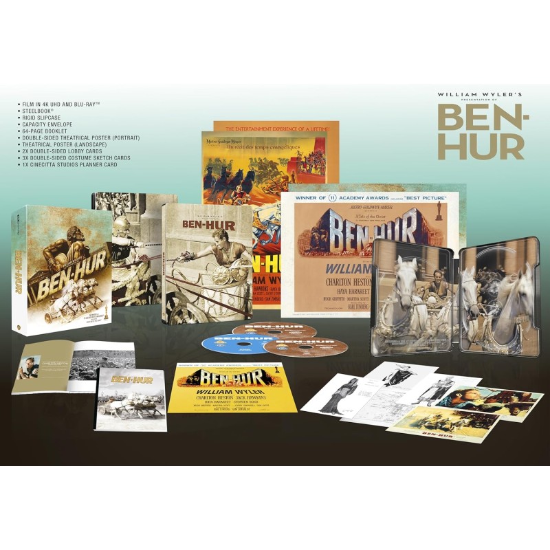 Ben-Hur - 4K + BLU RAY + STEELBOOK - édition collector - IMPORT