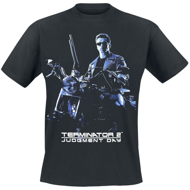 T-shirt noir Terminator 2 - Tailles de S à XXL
