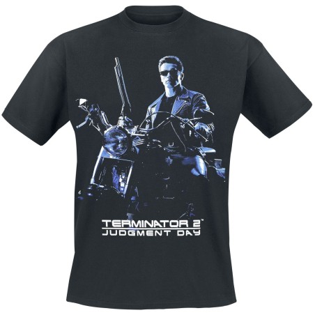 T-shirt noir Terminator 2 - Tailles de S à XXL