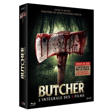 COFFRET BLU-RAY COLLECTOR BUTCHER (HATCHET) - (VERSIONS NON-CENSURÉES) - INTÉGRALE 4 FILMS - 4 BLU RAY - EDITION LIMITEE