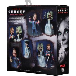 Chucky, la poupée diabolique Pack 2 Figurines - NECA - Ultimate Chucky & Tiffany, Multicolore 10 cm