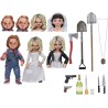 Chucky, la poupée diabolique Pack 2 Figurines - NECA - Ultimate Chucky & Tiffany, Multicolore 10 cm