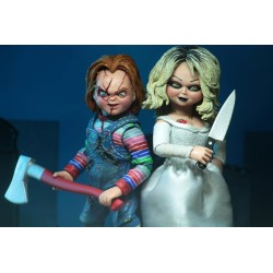Chucky, la poupée diabolique Pack 2 Figurines - NECA - Ultimate Chucky & Tiffany, Multicolore 10 cm