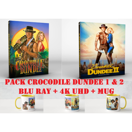 PACK - CROCODILE DUNDEE 1 & 2  - 4K UHD + BLU RAY + MUG