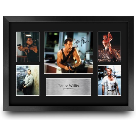 Die Hard - BRUCE WILLIS - Autographe - A3 Encadré