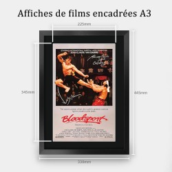 BLOODSPORT  - Jean-Claude Van Damme - affiche signée - A3 Encadré