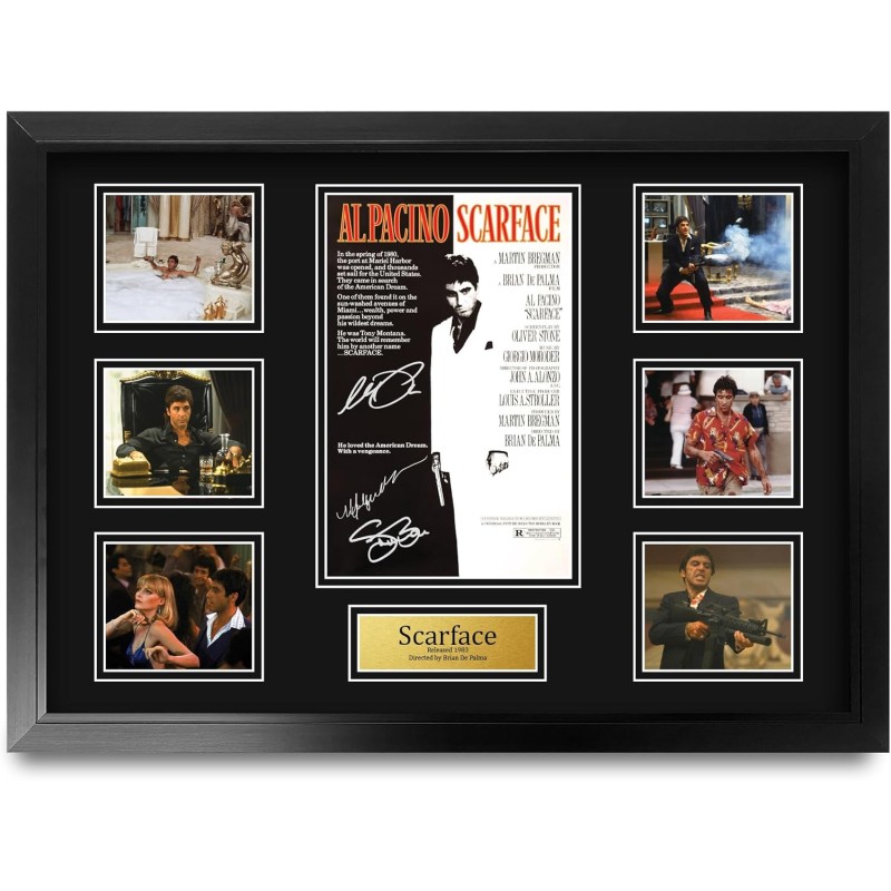 Scarface - AL PACINO - Affiche + Photos +  autographes  - A2 Encadré