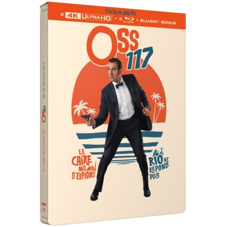 OSS 117 : LE CAIRE, NID D'ESPIONS & RIO NE RÉPOND PLUS - COMBO 2 UHD 4K + 2 BLU RAY + BLU RAY BONUS - STEELBOOK