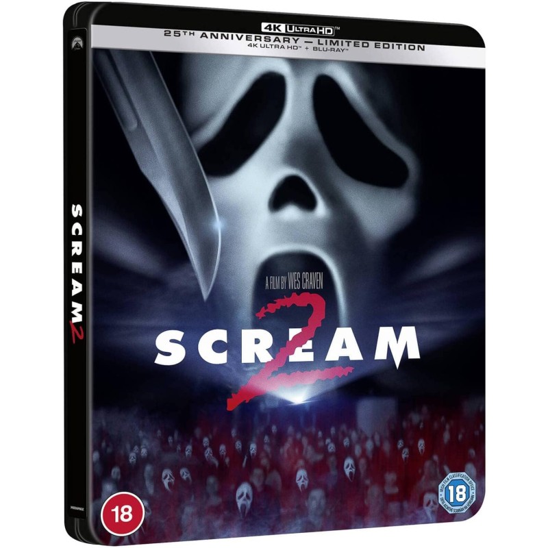 Scream 2 - 4K UHD + BLU RAY - SteelBook limité - 25ème anniversaire - IMPORT