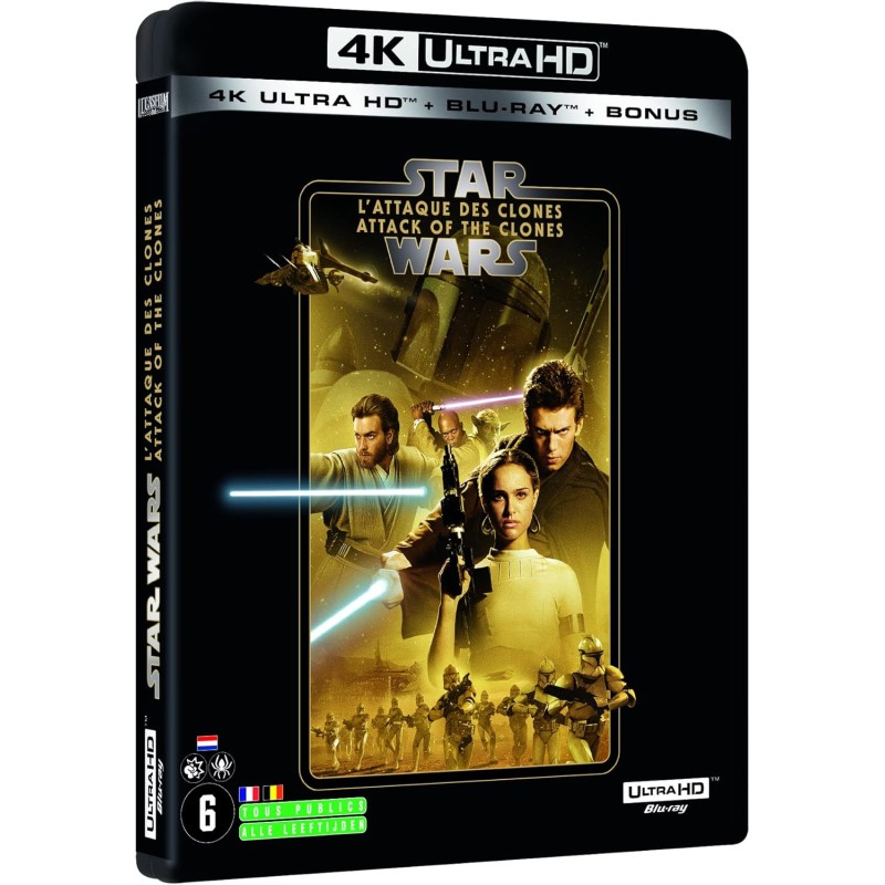 STAR WARS Episode II - L'ATTAQUE DES CLONES - 4K UHD + BLU RAY + blu ray bonus