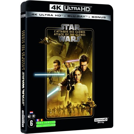 STAR WARS Episode II - L'ATTAQUE DES CLONES - 4K UHD + BLU RAY + blu ray bonus