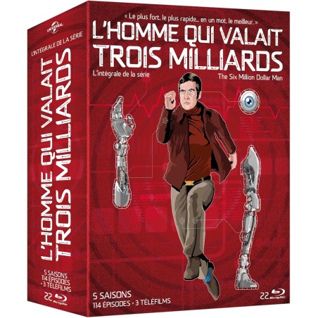 L'HOMME QUI VALAIT 3 MILLIARDS - L'INTEGRALE, 5 SAISONS + 3 TELEFILMS - BLU RAY