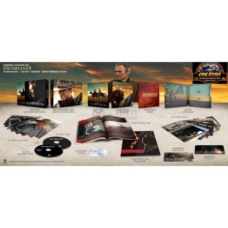 Impitoyable (THE UNFORGIVEN) - Lenticular 3D - 4K UHD + BLU RAY - Steelbook numéroté - Collection CINE STORY - N° 1