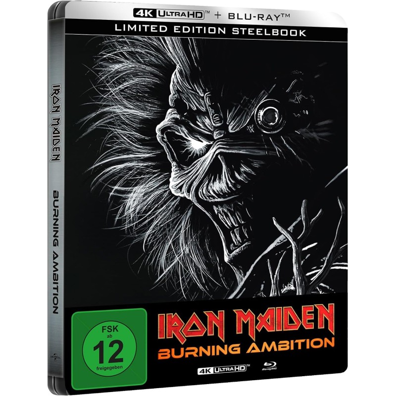 IRON MAIDEN : BURNING AMBITION - BLU RAY + 4K UHD - STEELBOOK