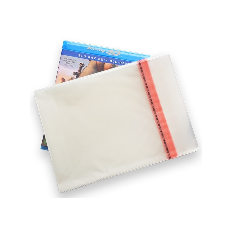 100 POCHETTES POUR BOÎTIER BLU-RAY AVEC RABAT