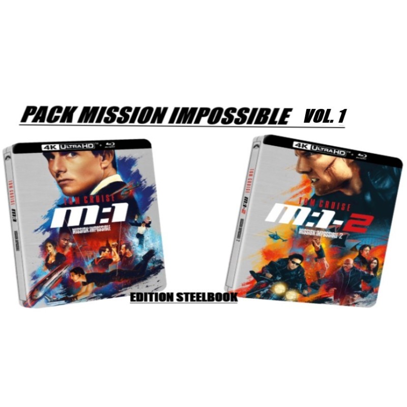 PACK MISSION IMPOSSIBLE - STEELBOOK - 4K + BLU RAY - VOL 1